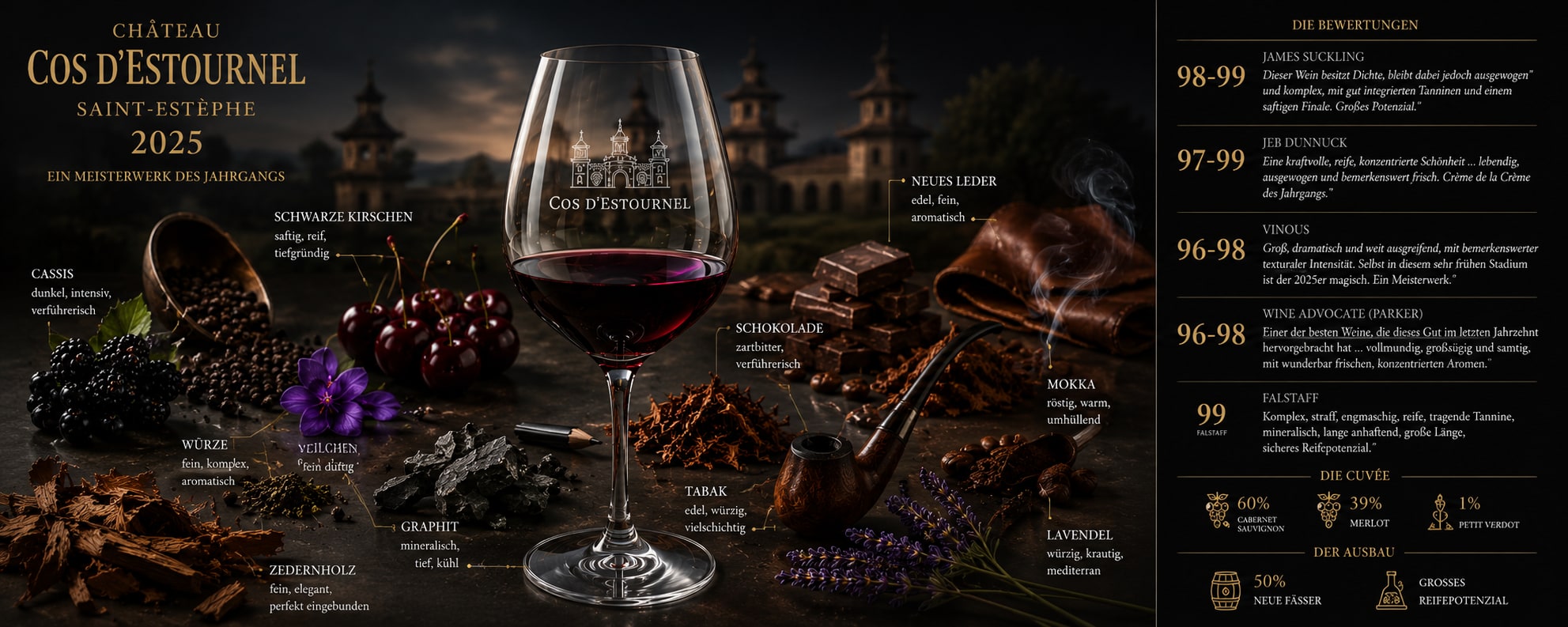 Aromen des Chateau Cos d Estournel 2025