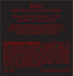 Preview: Maya 2017 Napa Valley red wine Dalla Valle Vineyards