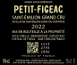 Preview: Petit Figeac 2022 Backlabel