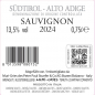 Preview: Rueckenlabel Muri-Gries Sauvignon Blanc Südtirol DOC Klosterkellerei