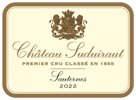 Label des Chateau Suduiraut Sauternes 2022