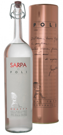 Poli Grappa Sarpa di Poli 40% Merlot und Cabernet - 0.7 Liter