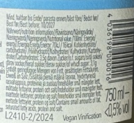 Rueckenlabel Corvers-Kauter R3 Zerohero Riesling schäumend entalkoholisiert