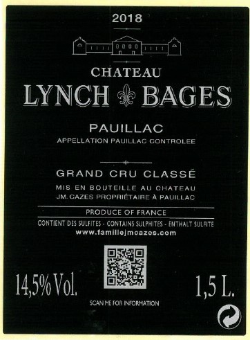 Bages CB-Weinhandel jetzt - Lynch Pauillac 2018 Chateau verfügbar