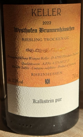 Weingut Keller 2022 Abts Erde Riesling GG Westhofener Brunnenhäuschen