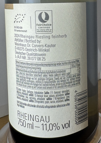 Corvers-Kauter TERRA 50 Riesling feinherb 2024
