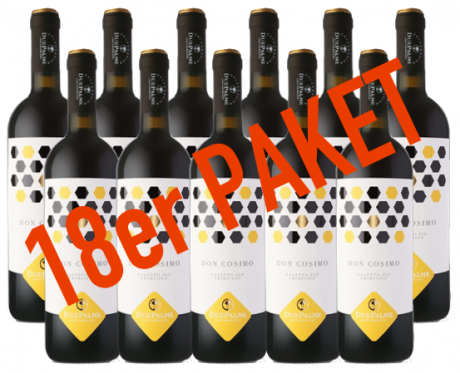 Due Palme Don Cosimo Salento Primitivo 2019 18er Paket Freihaus 124€