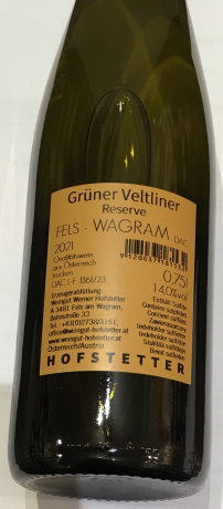 Hofstetter Grüner Veltliner Reserve 2021