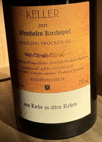 Weingut Keller 2021 Kirchspiel GG Riesling KPK Flörsheim-Dahlsheim
