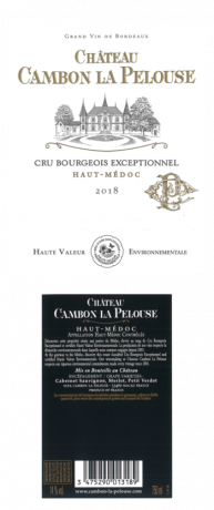 Beide LAbel des Chateau Cambon La Pelouse 2018 Haut Medoc