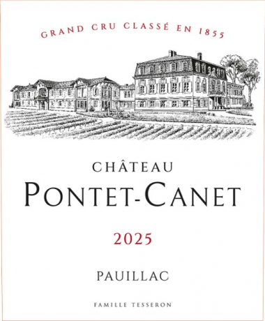 Label des Chateau Pontet Canet 2025 Pauillac