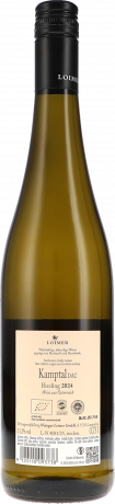 Weingut Loimer Kamptal DAC Riesling 2024 Rückenetikett