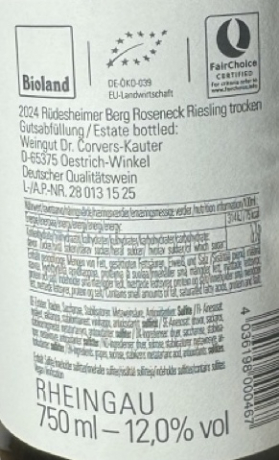 Corvers-Kauter Rüdesheim Berg Roseneck Riesling 2024