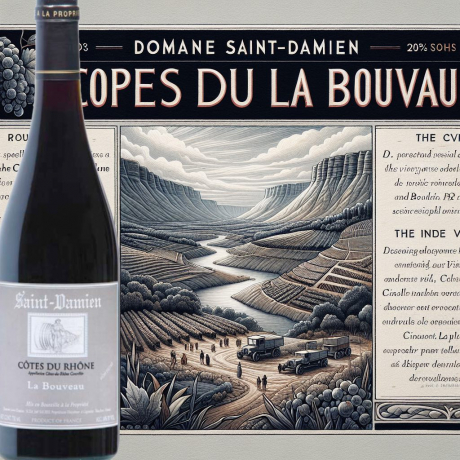 Interpretation Domaine Saint Damien 2023 La Bouveau Cotes du Rhone AOC