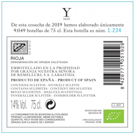 Telmo Rodriguez Remelluri Yjar 2019 Rioja