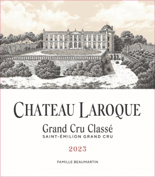 LAbel des Chateau Laroque 2023 Saint Emilion
