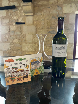Bild von unserer Verkostung auf dem Chateau von Pontet Canet