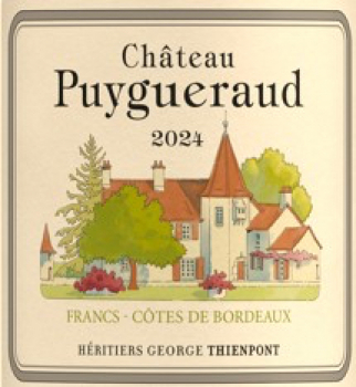Label des Chateau Puygueraud blanc 2024 Cotes de Bordeaux